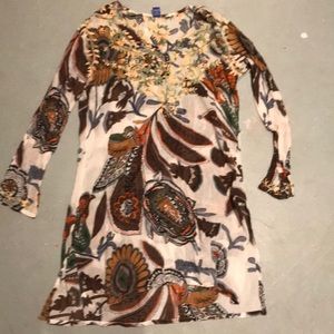 Long sleeve swim coverup tunic